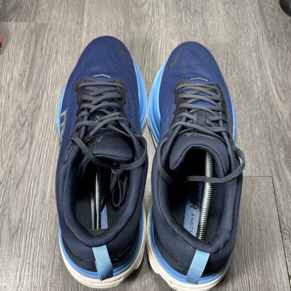 Hoka One One Mens Bondi 8 1123202 OSAA Blue Running Shoes Sneakers Size 14 D - Picture 6 of 12